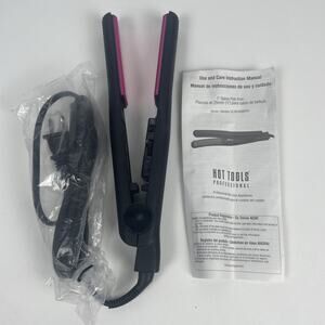 *New* Hot Tools Professional 1" Salon Flat Iron - Black/Pink Ceramic